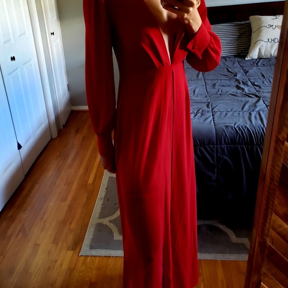 Red Maxi Dress (semi-sheer) - Picture 4 of 4